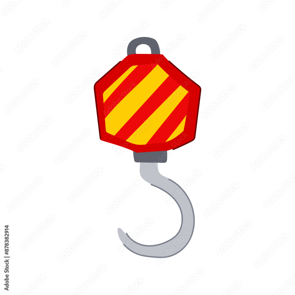 industry crane hook cartoon. sign logo, industrial building, cable machine industry crane hook sign. isolated symbol vector illustration industry crane hook cartoon. sign logo, industrial building, cable machine industry crane hook sign. isolated symbol vector illustration
