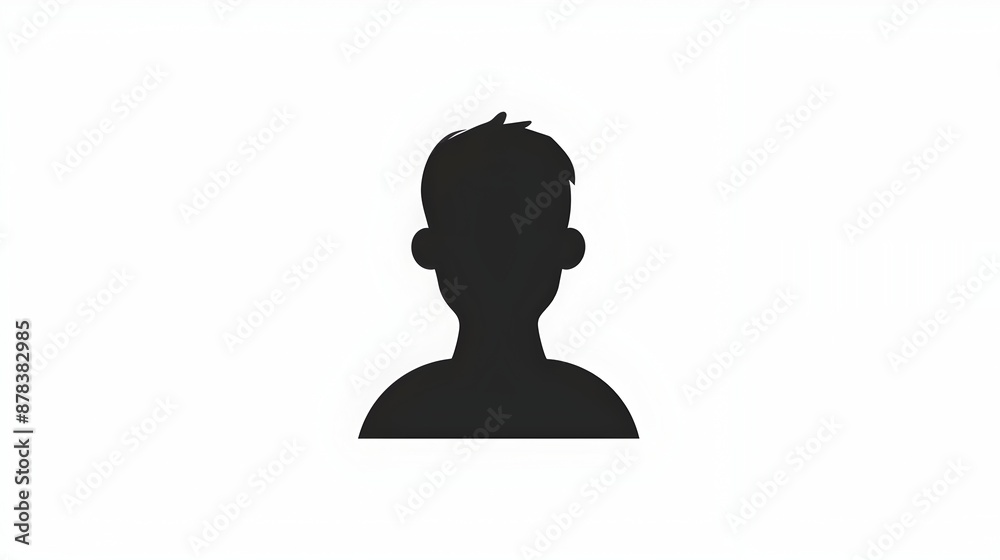 Minimalist Black User Profile Icon for Digital Services and Interfaces Minimalist Black User Profile Icon for Digital Services and Interfaces