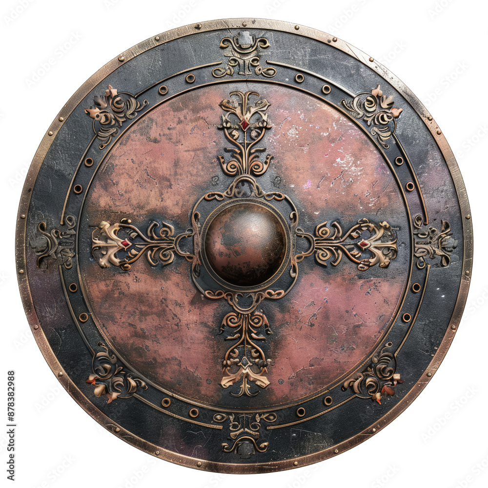 medieval shield isolated on white background medieval shield isolated on white background