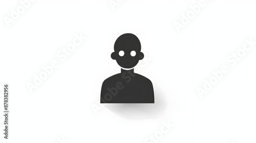 Free Download Simple Black Silhouette User Profile Icon on White Background - GFXLoad