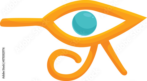 Ancient egyptian symbol of protection and royal power from horus the god of kingship