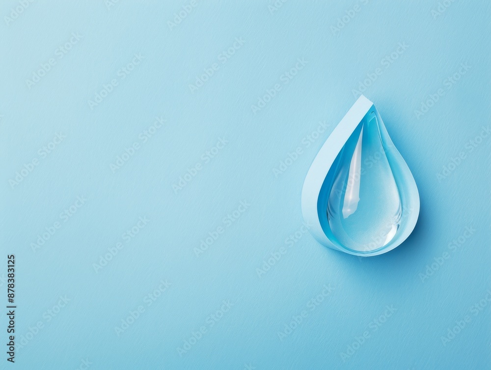 A single water drop is shown in a minimalist design, symbolizing purity and hydration. A single water drop is shown in a minimalist design, symbolizing purity and hydration.