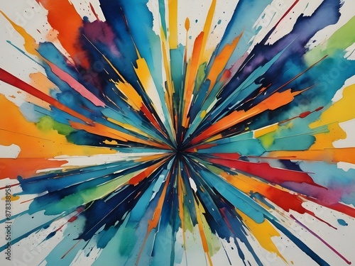 a colorful painting of a circle with the word paint on it.