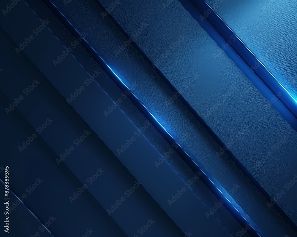 Abstract blue diagonal lines with glowing light, creating a modern and sleek background.