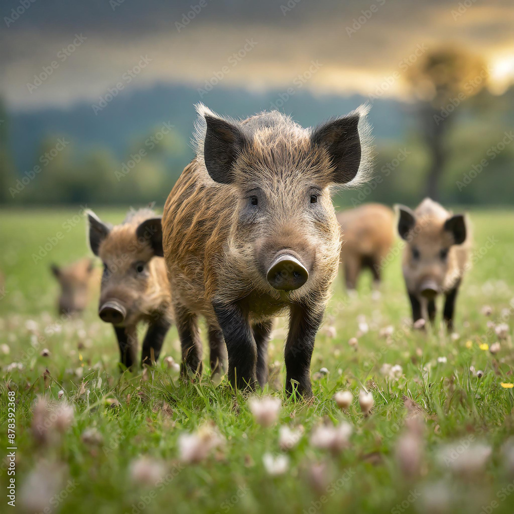 wild boar in the wild and in freedom wild boar in the wild and in freedom