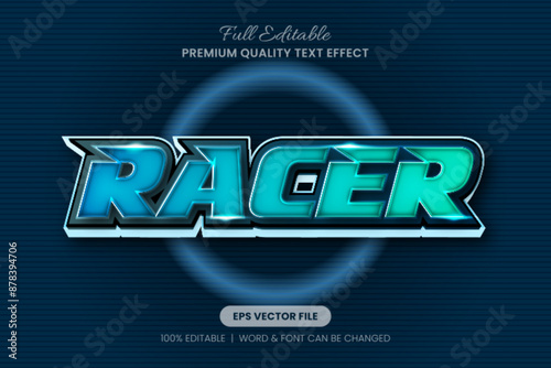 Racer Gradient Editable Text Effect Font Style