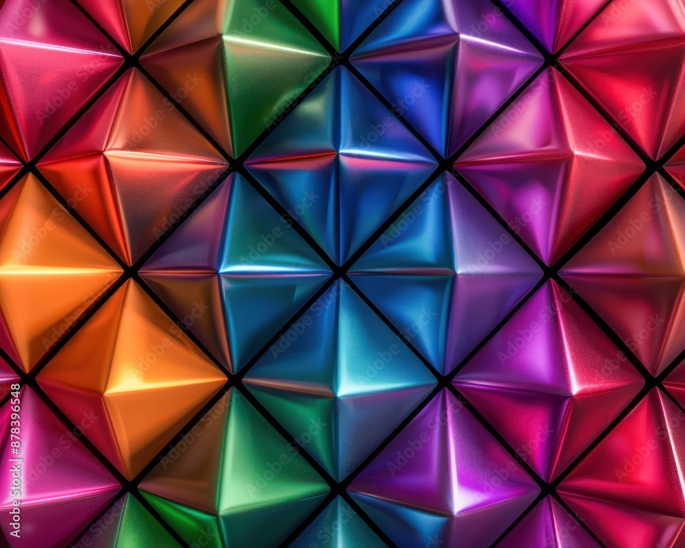 Fototapeta premium Abstract Geometric Shapes Reflecting Collaboration and Unity A Visual Representation of Teamwork, Collective Design, and Cooperation Cooperating Shapes