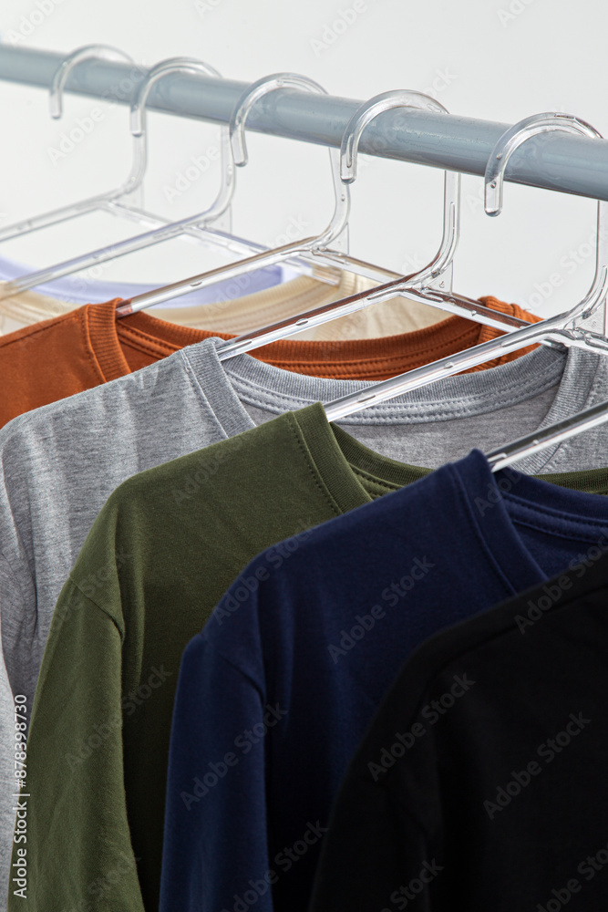 Obraz premium Camisetas de algodão básicas em diversas cores