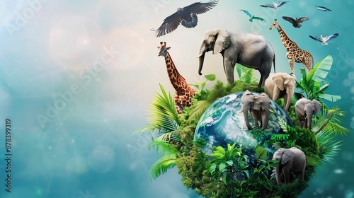 Animals on Earth, a Symbol of Unity and Preservation photo