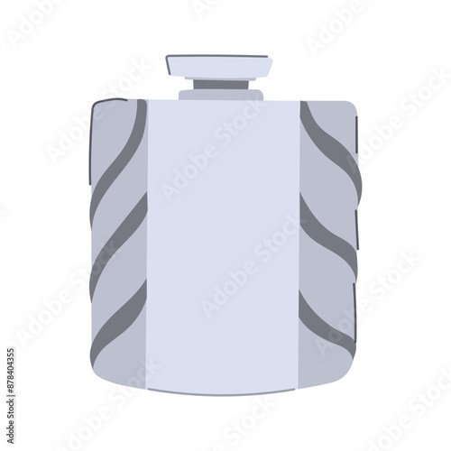 beverage flask alcohol cartoon. metal vodka, brandy hip, water rum beverage flask alcohol sign. isolated symbol vector illustration