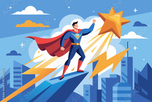Superhero Business Leader Achieves Remarkable Success and Career Growth
