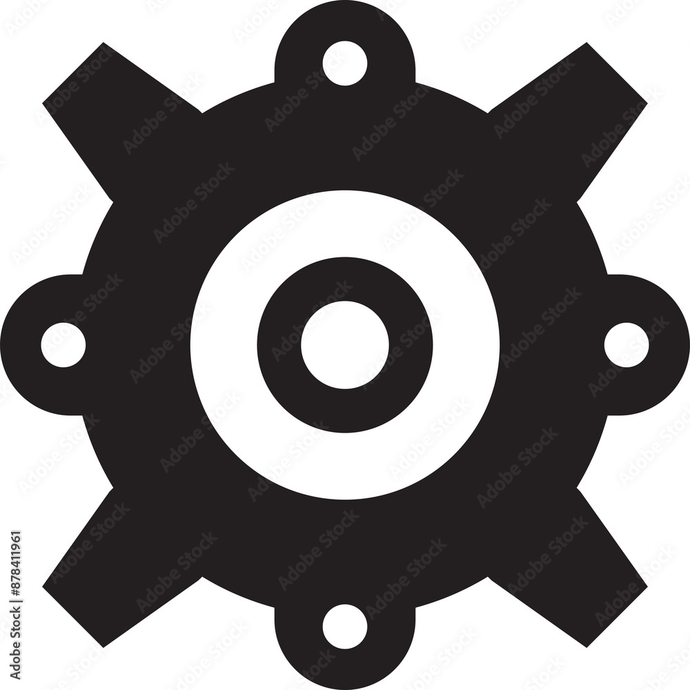 Gear Glyph Icon Gear Glyph Icon