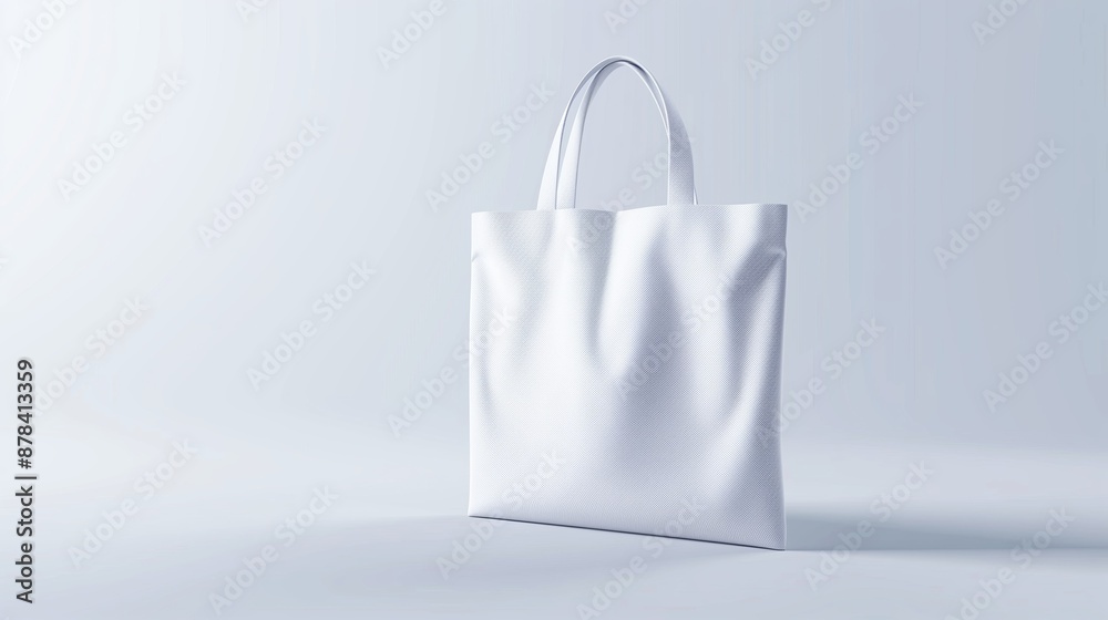 Mockup of white tote bag isolated on white background. Mockup of white tote bag isolated on white background.