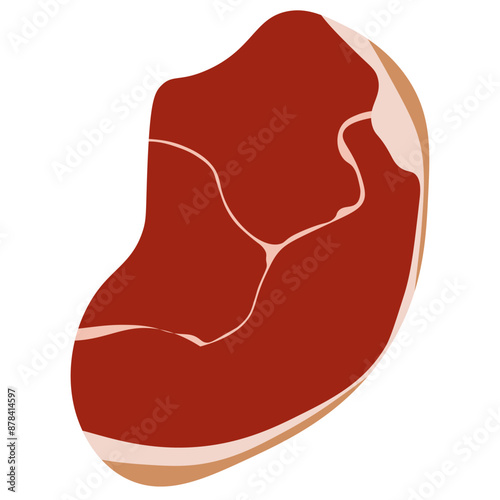 Piece of beef or pork, an ingredient for cooking