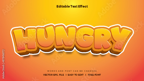 Hungry text effect mockup.