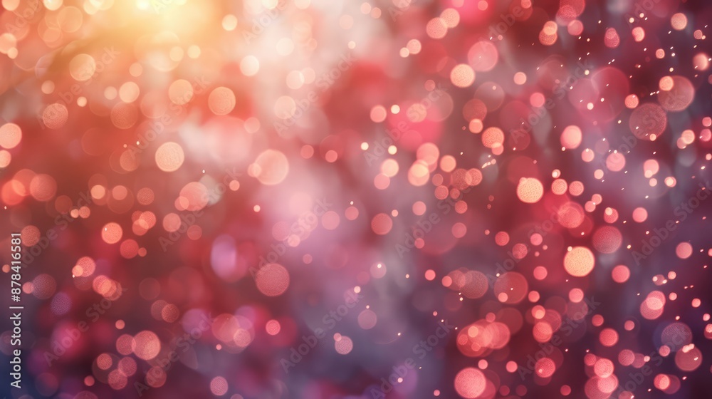 Romantic bokeh background with pink and red hues Romantic bokeh background with pink and red hues