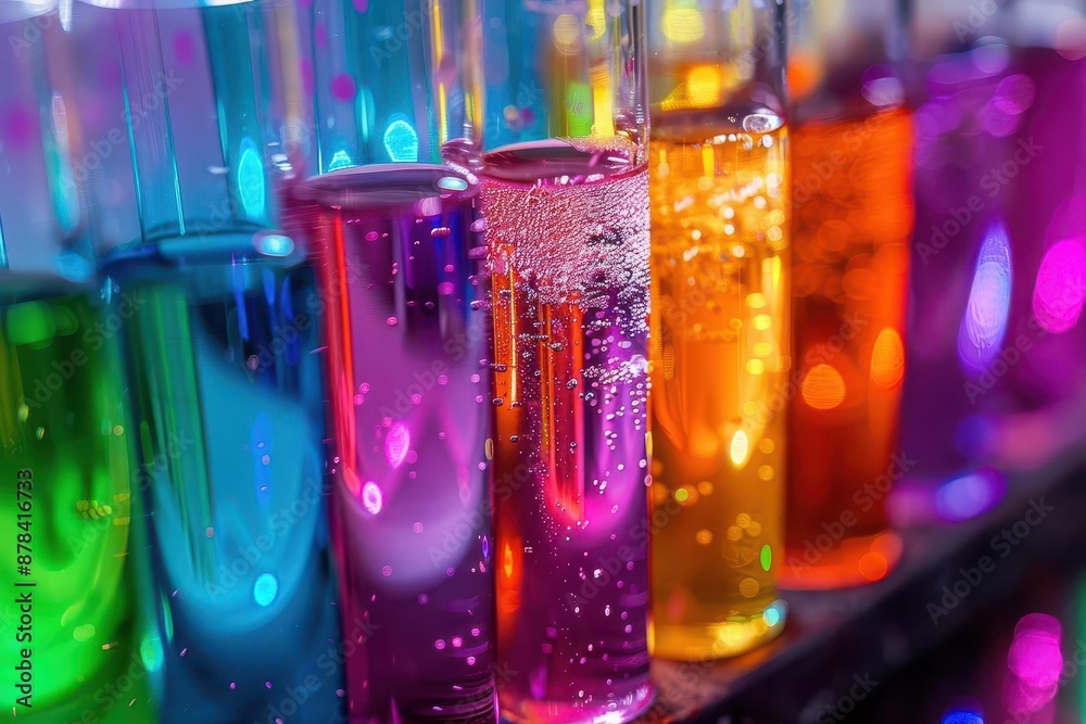 scientific experiments test tubes with vibrant liquids closeup laboratory shot abstract photo scientific experiments test tubes with vibrant liquids closeup laboratory shot abstract photo