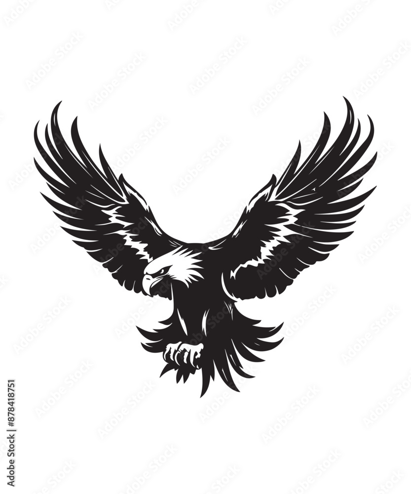 Fototapeta premium Best black and bold Eagle Silhouettes Images