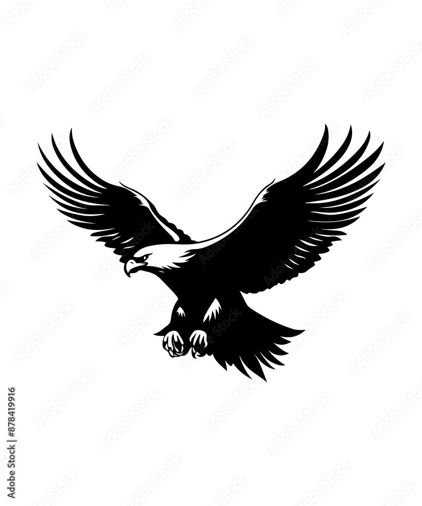 Obraz premium Best black and bold Eagle Silhouettes Images
