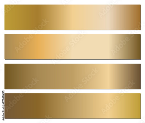 luxury gradient gold plate collection set for design background