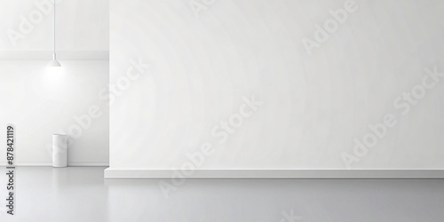 Wallpaper Mural Contrasting spaces: a pristine white room Torontodigital.ca