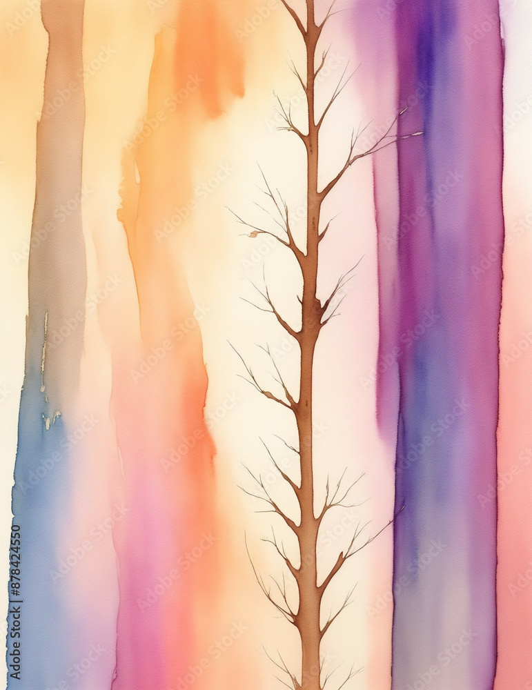 Fototapeta premium background with tree - abstract brown trees background - Generative AI