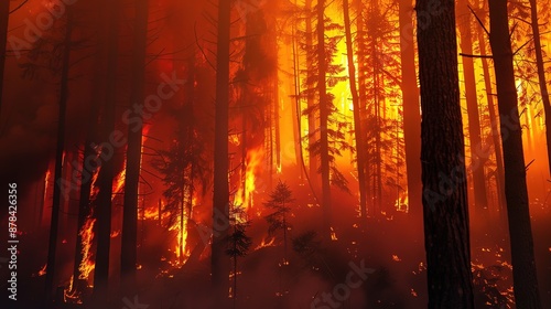 Wallpaper Mural Forest Fire: A Dramatic and Destructive Natural Phenomenon Torontodigital.ca