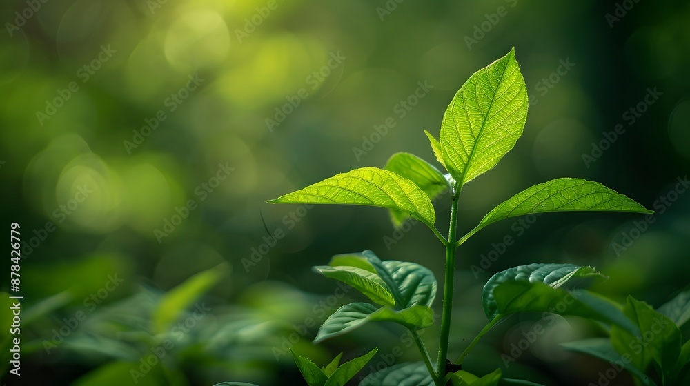 Green Leaf In Sunlight. Green Leaf In Sunlight.