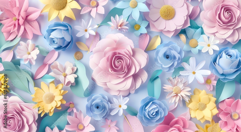 Paper Flower Bouquet: A Pastel Paradise Paper Flower Bouquet: A Pastel Paradise