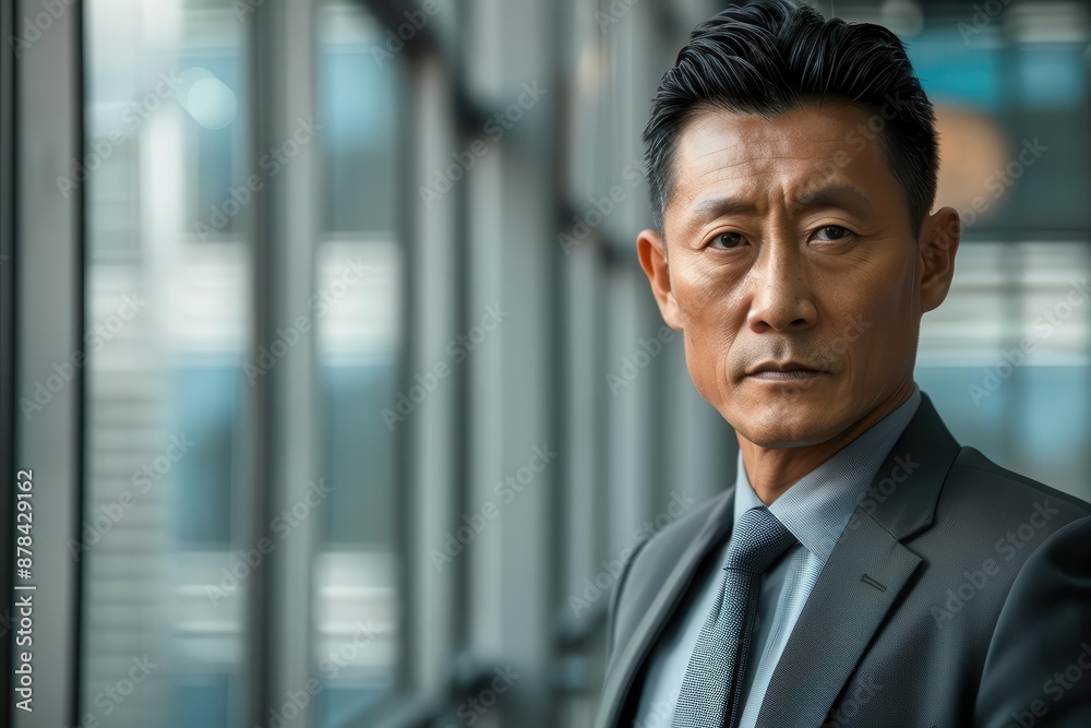 serious asian businessman in modern office portrait photography serious asian businessman in modern office portrait photography
