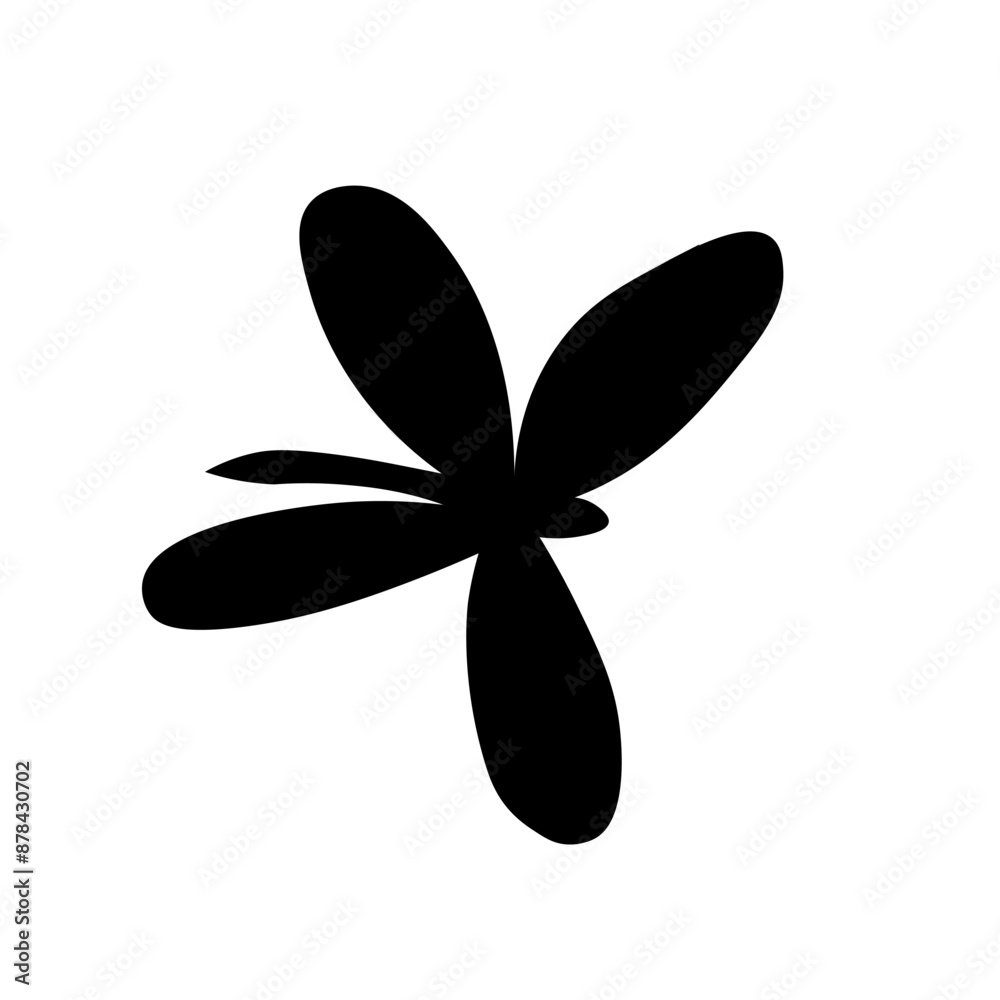 Black silhouette of a butterfly isolated on a white background. Vector illustration. Black silhouette of a butterfly isolated on a white background. Vector illustration.