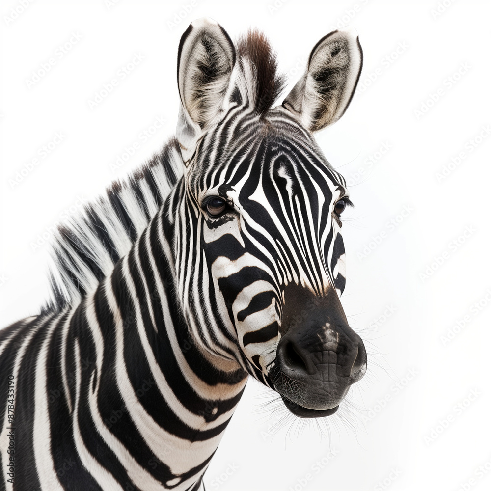 zebra isolated a white background zebra isolated a white background