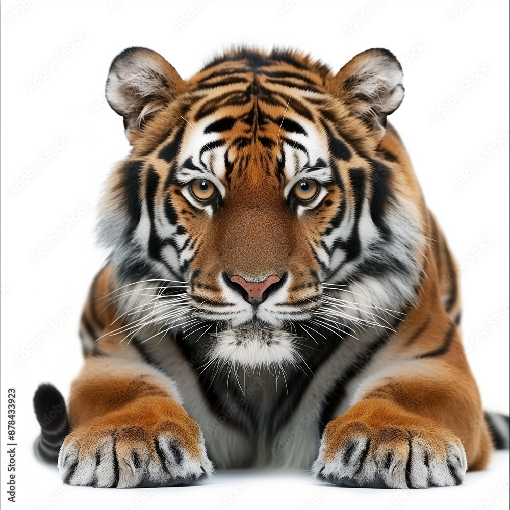 Obraz premium tiger on a white background