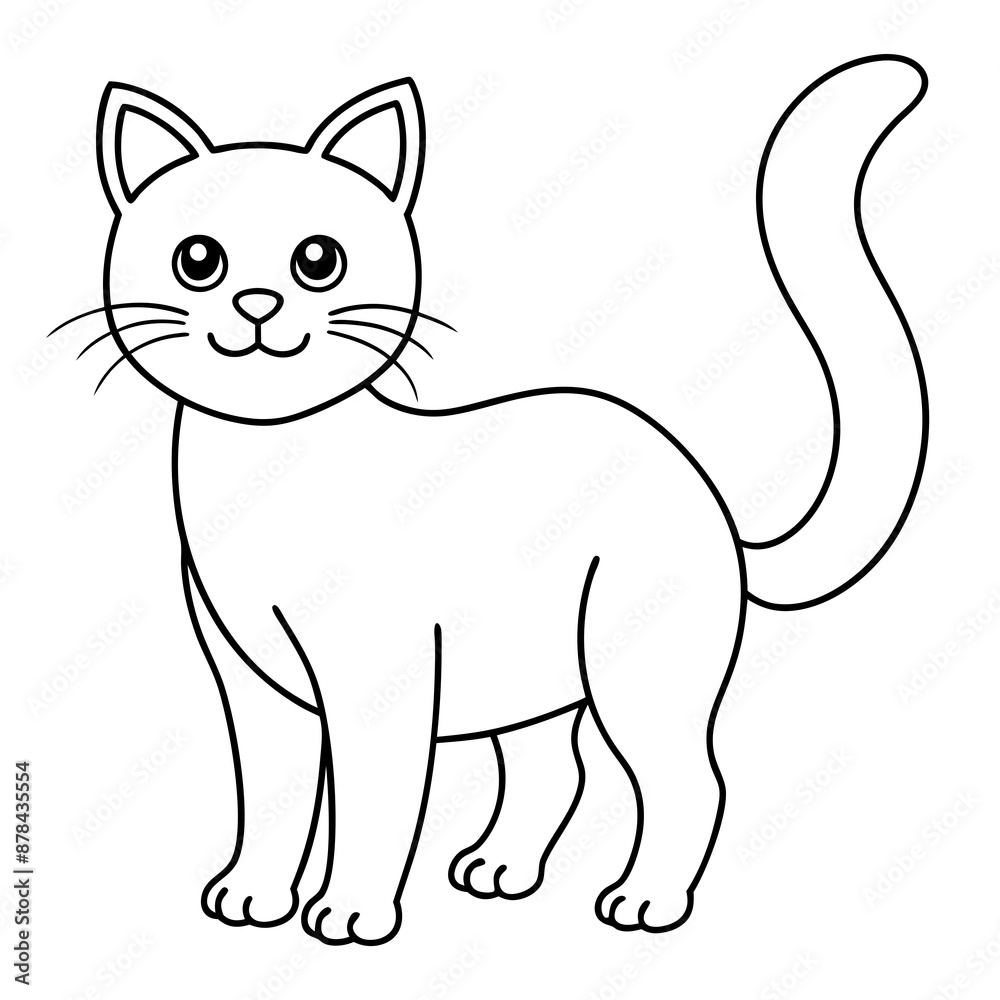 Fototapeta premium black and white cat