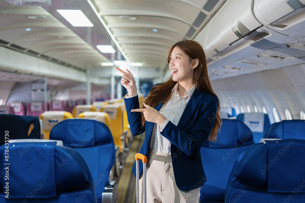 Airplane, travel and portrait of woman with journey. Airplane, travel and portrait of woman with journey.