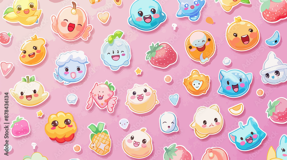 fruits seamless pattern isolated on pink background fruits seamless pattern isolated on pink background