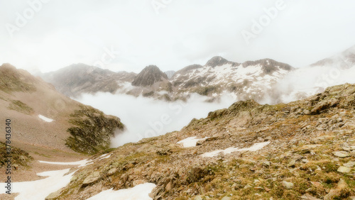 snow covered mountains