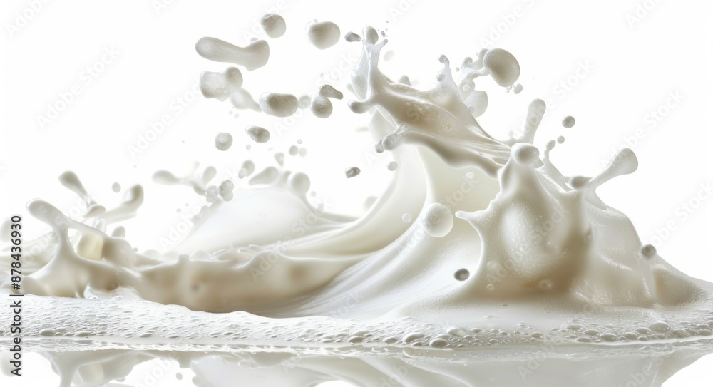Foam Isolated. Shaving Cream for Smooth Shave on White Background
