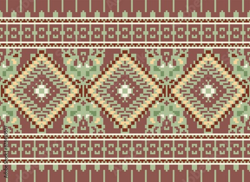 Beautiful floral seamless pattern. Tribal background. Aztec style, vector, illustration. design for texture,fabric,clothing,wrapping,print,decoration,carpet.geometric