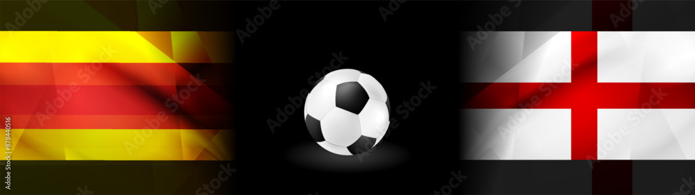 Obraz premium European Football Final between Spain and England. Vector sport design