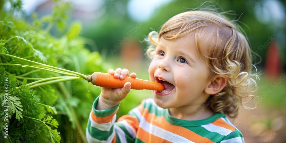 little boy eating carrot little boy eating carrot