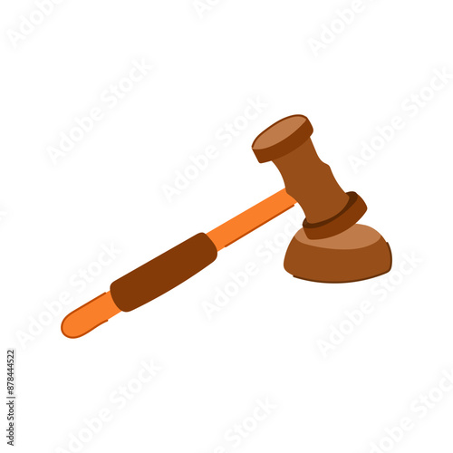 legal judge hammer cartoon. verdict gavel, justice mallet, judgment lawyer legal judge hammer sign. isolated symbol vector illustration