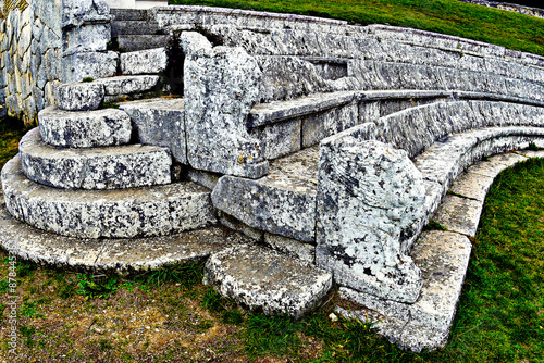 Pietrabbondante, Italy - Theater with seats with ergonomic backrest - II-I century Bc photo