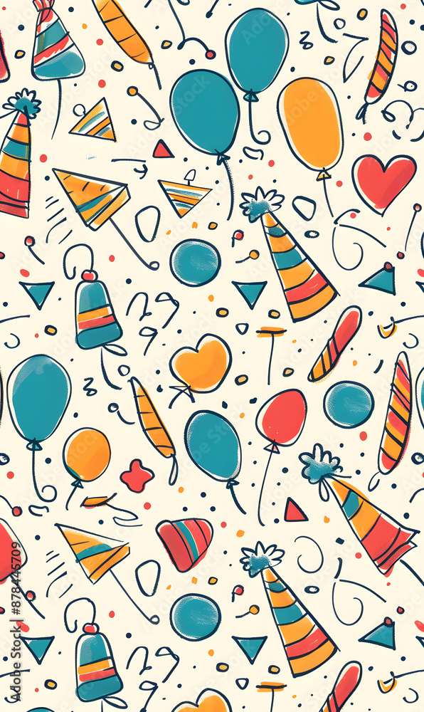 2D illustrator doodle tile patterns with cute graphic designs 2D illustrator doodle tile patterns with cute graphic designs