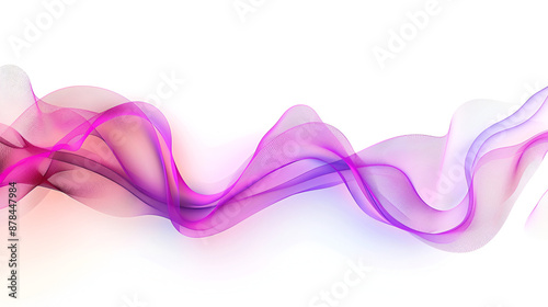 Abstract multicolored smoke on a white background ,swirling movement of purple smoke group, abstract line Isolated on white background