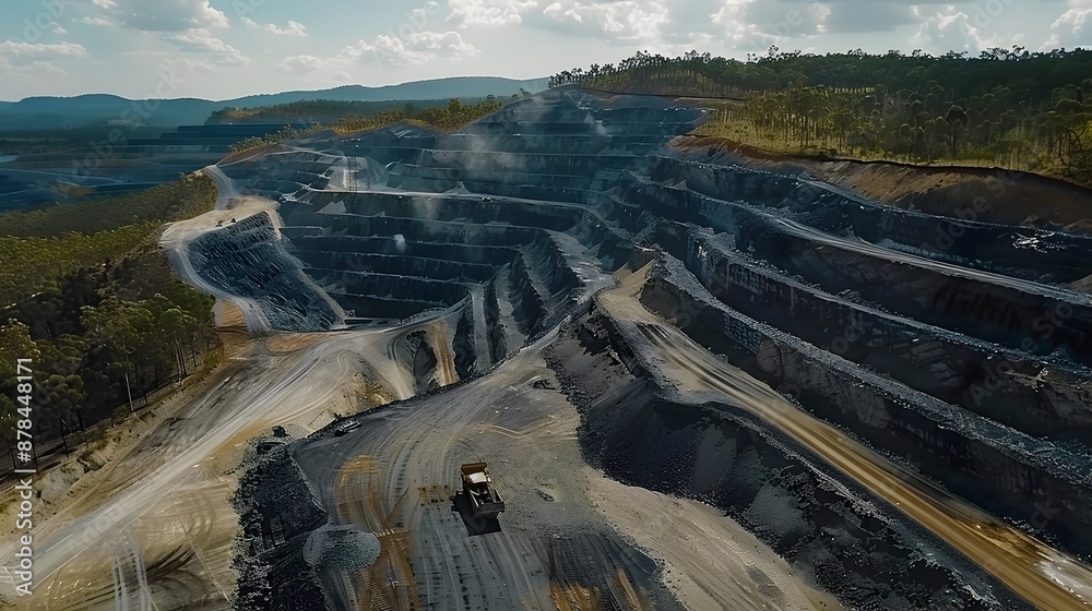 Obraz premium Techniques and Engineering Processes for Optimizing Coal Seam Gas Extraction and Resource