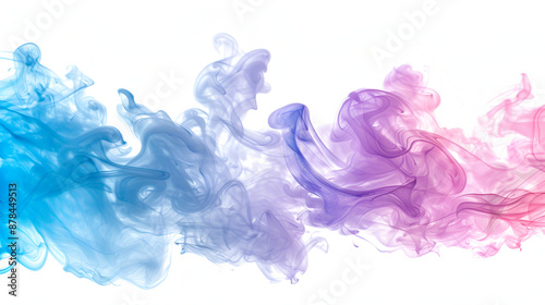 Abstract multicolored smoke on a white background ,Abstract pink and white delicate soft waves flowing design background modern digital © Nasim