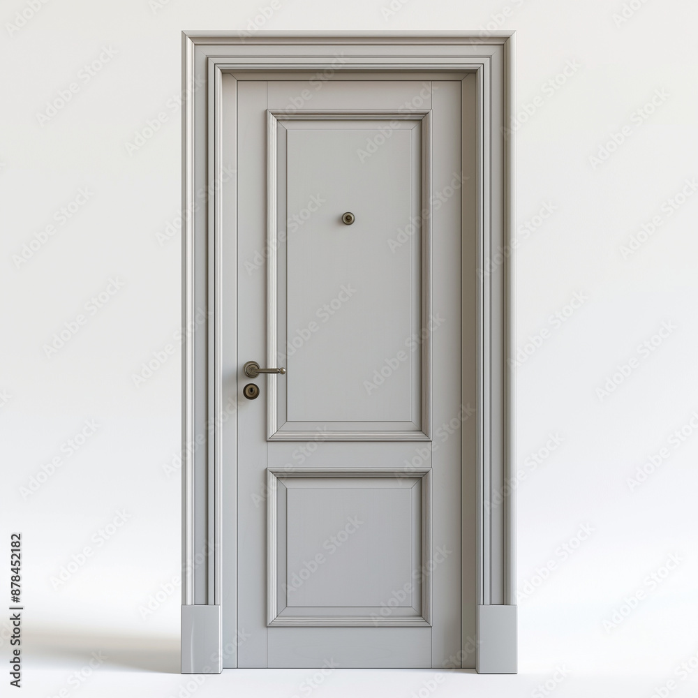 wooden door isolated on a white background wooden door isolated on a white background