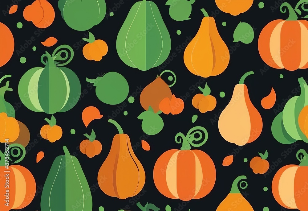 Modern Flat Design Pumpkin Vector for Festive Occasions Modern Flat Design Pumpkin Vector for Festive Occasions