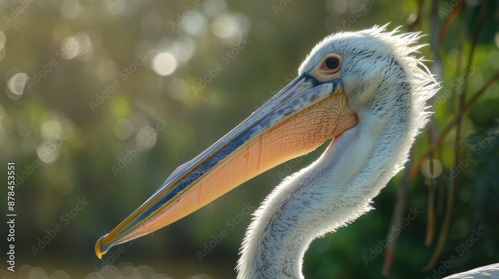 Close-up of a pelican's large bill Close-up of a pelican's large bill